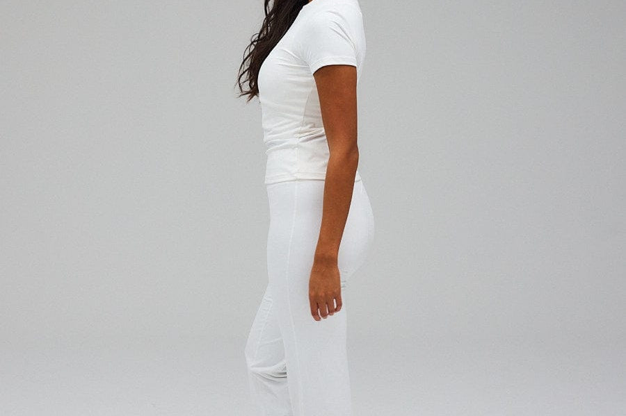 Exercere Tights Flare Yoga Pants - White