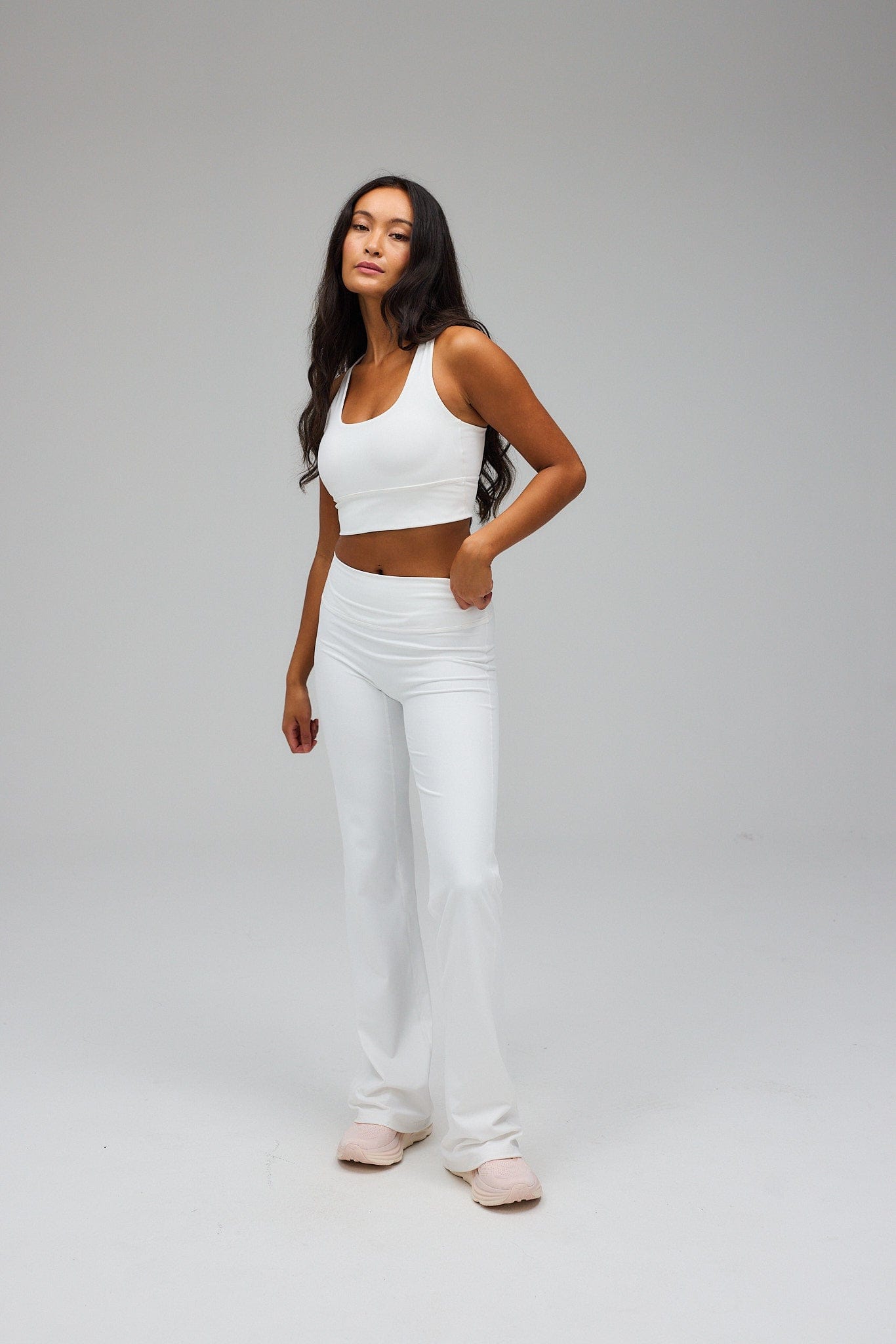 Flare Yoga Pants - White | Exercere
