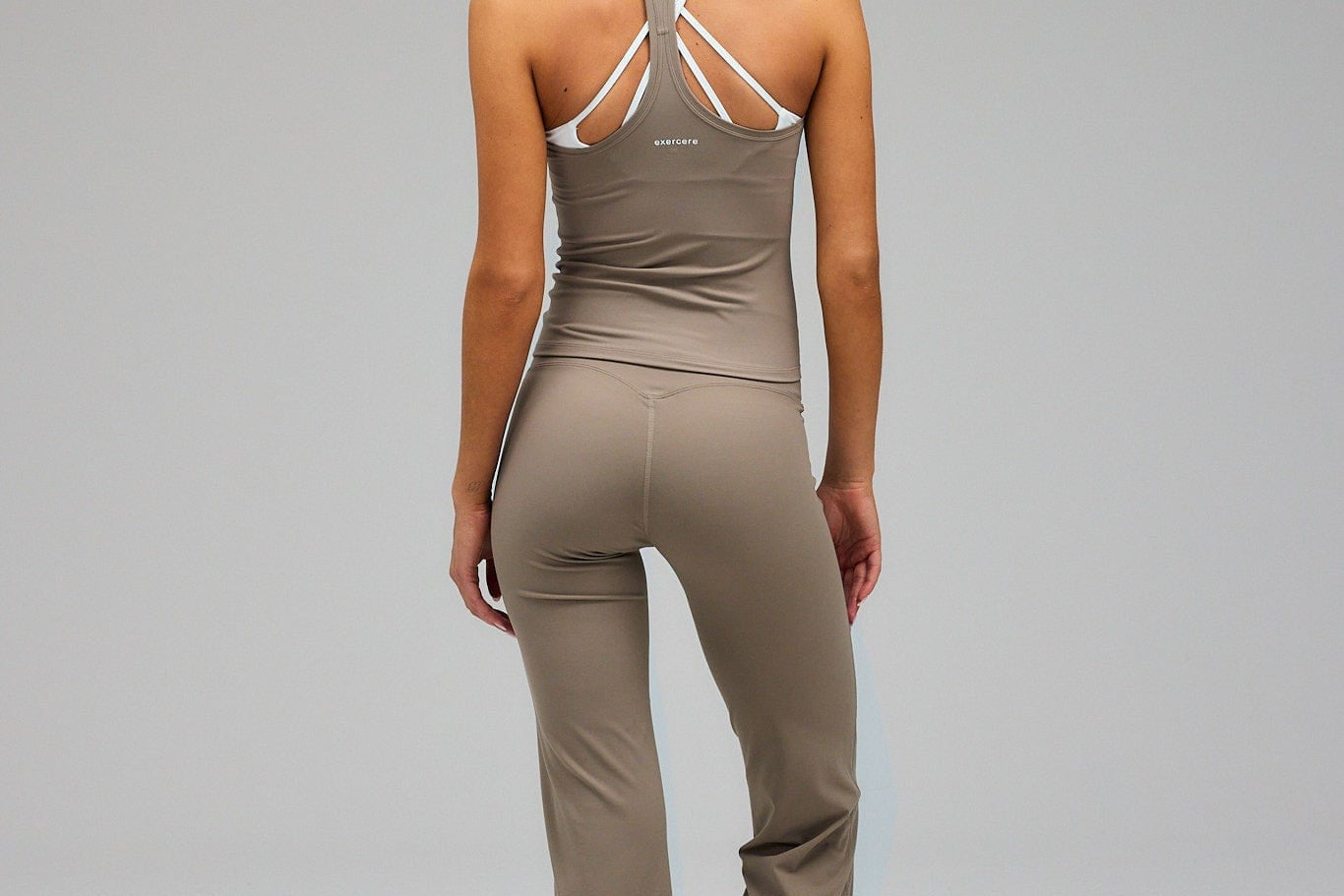 Exercere Tops Neaty Racer Tank Top - Sand Beige