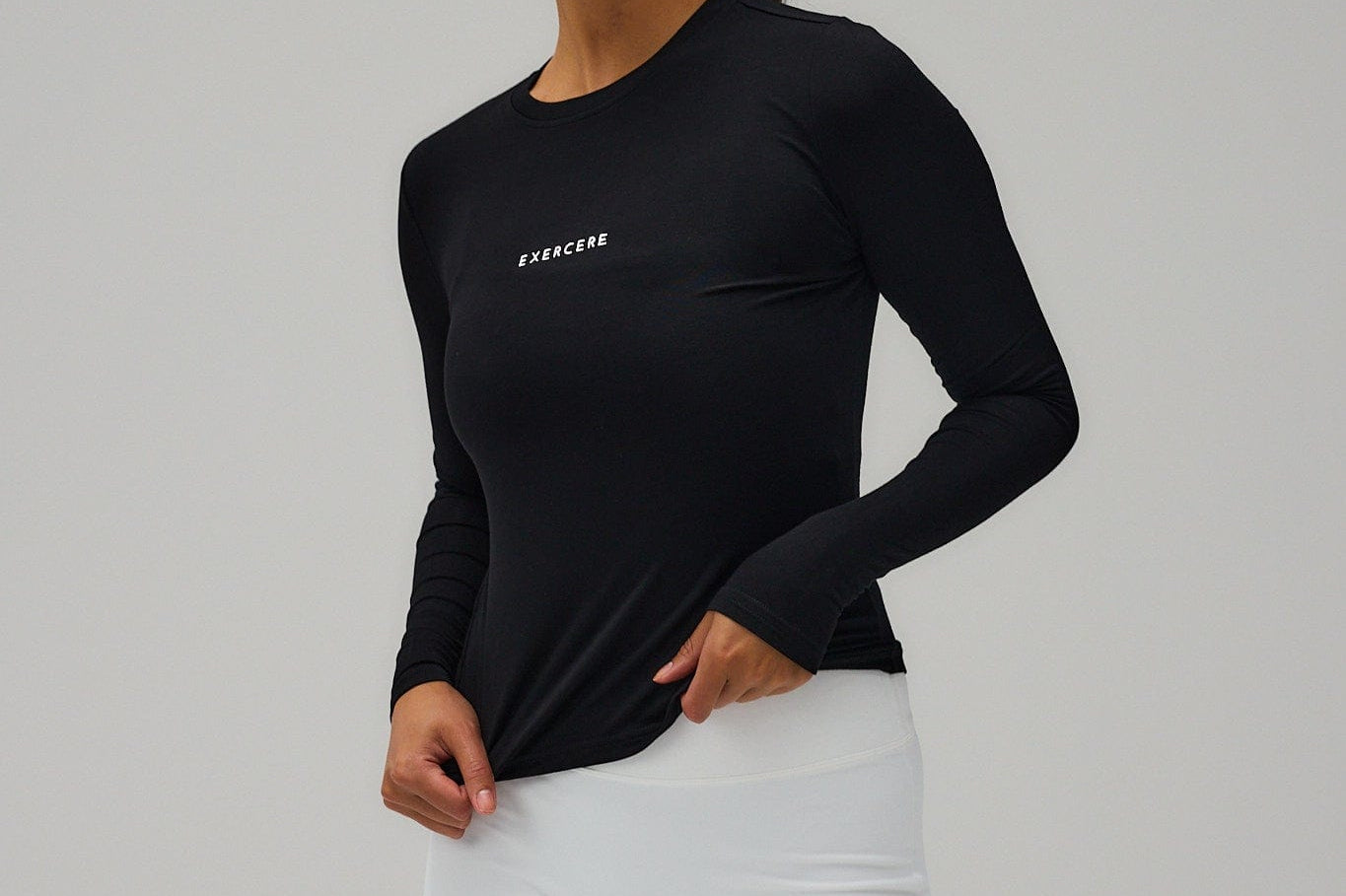 Exercere Blouses Jersey Long Sleeve - Black