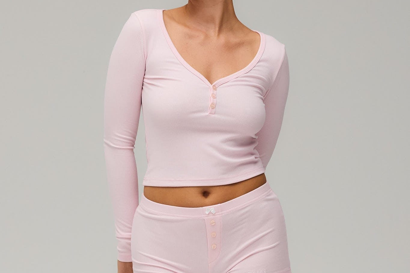 Exercere Rib Long Sleeve Rib Long Sleeve - Soft Pink
