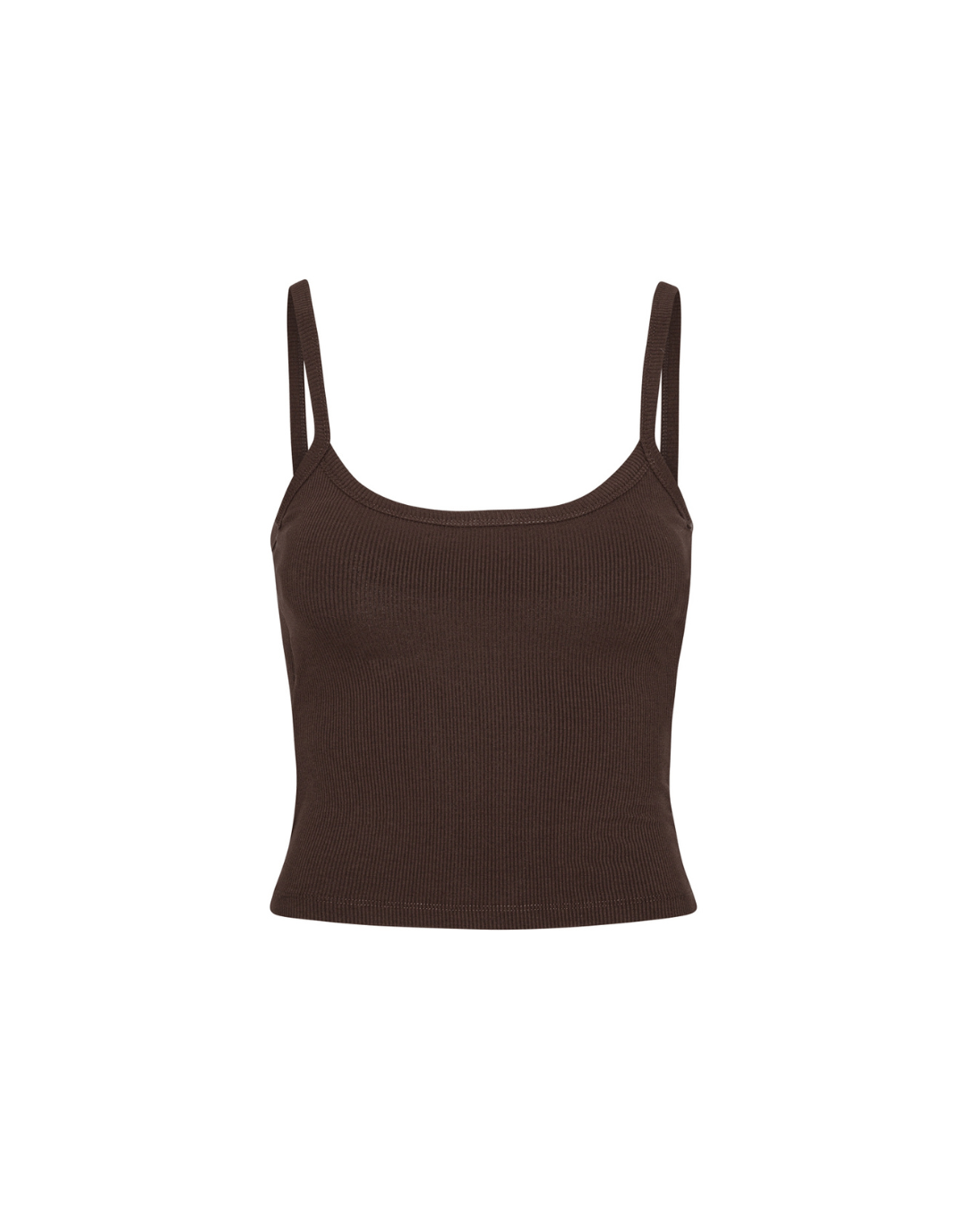 Exercere Tops Rib Tank Top - Pecan Brown