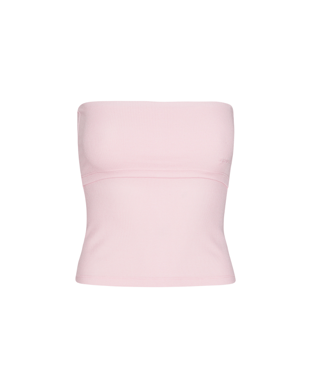Exercere Tops Rib Tube Top - Soft Pink
