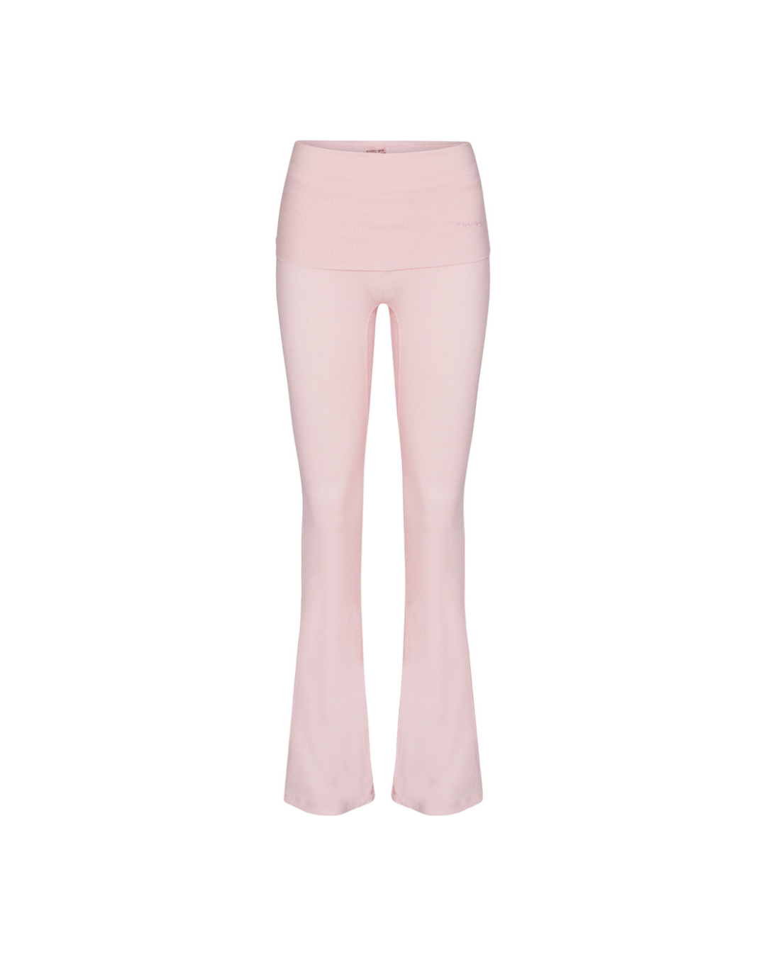 Exercere Tights Rib Fold Over Pants - Soft Pink