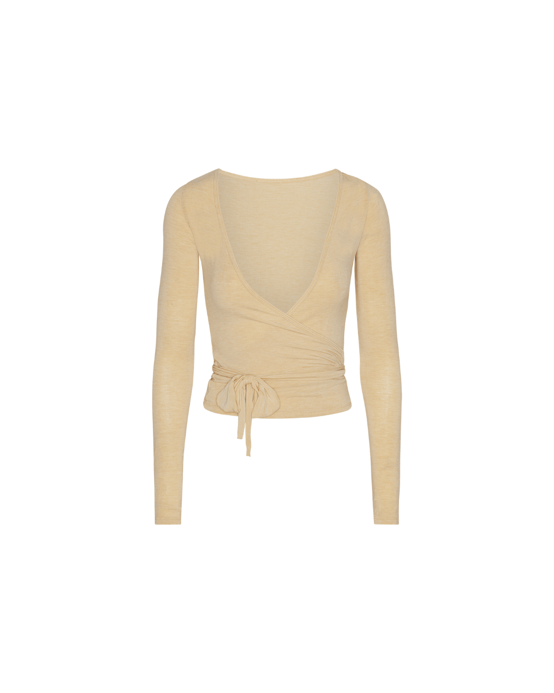 Exercere Blouses Ballet Wrap Blouse - Beige