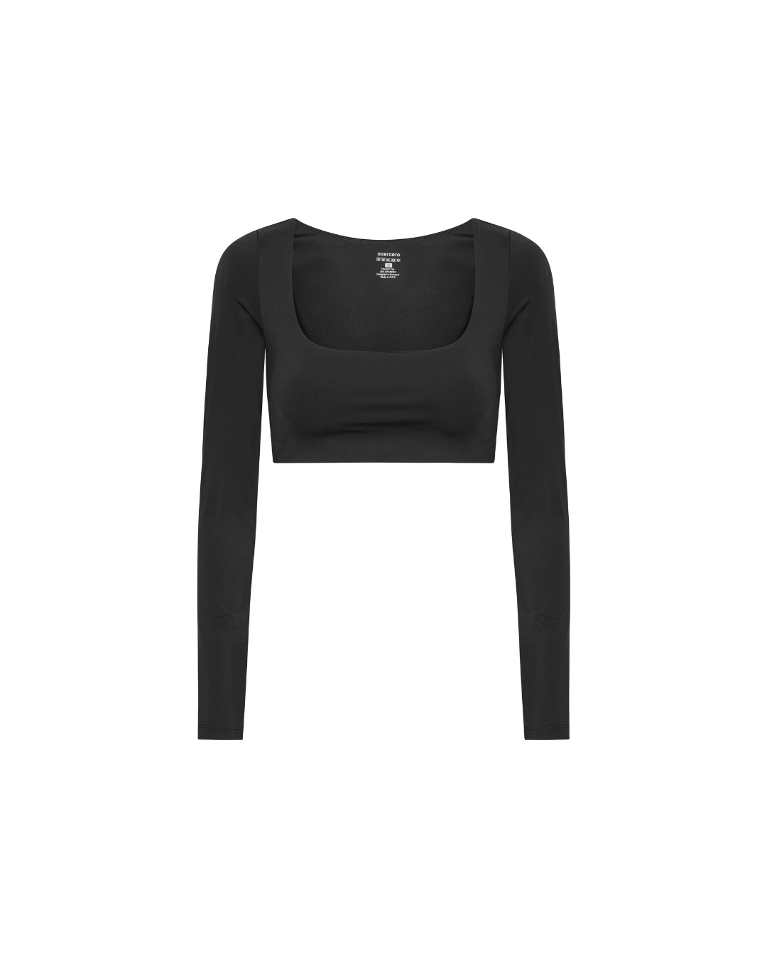 Exercere Blouses Cropped Long Sleeve - Black