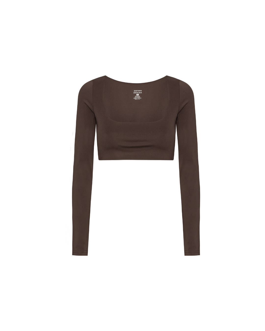 Exercere Blouses Cropped Long Sleeve - Pecan Brown