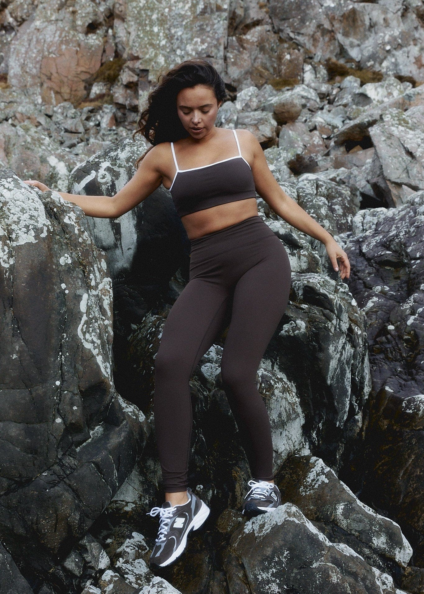 Exercere Tights Sculpt Scrunch Tights - Pecan Brown