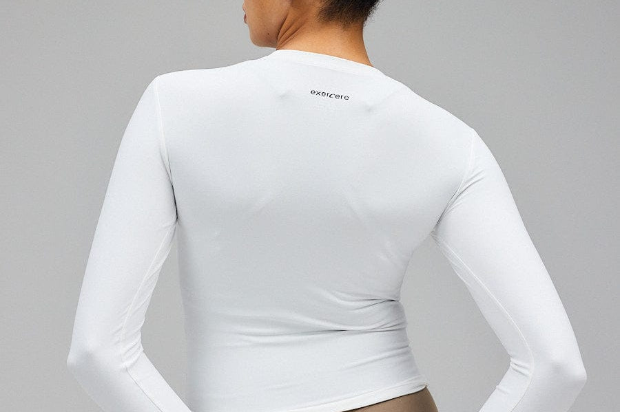 Exercere Tops Neaty Long Sleeve - White