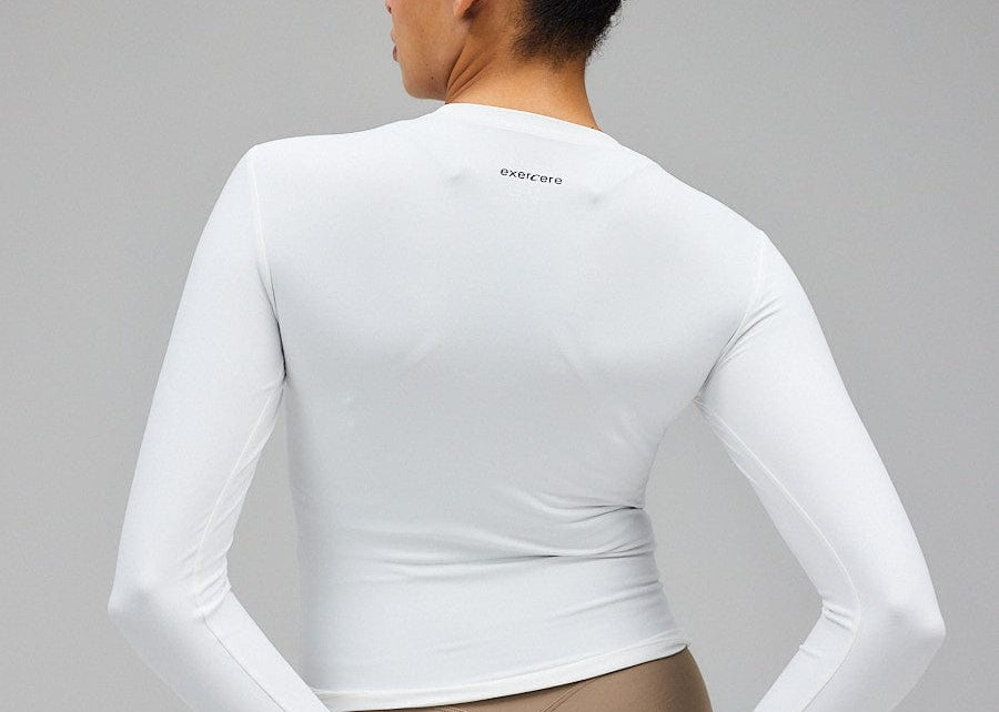 Exercere Tops Neaty Long Sleeve - White