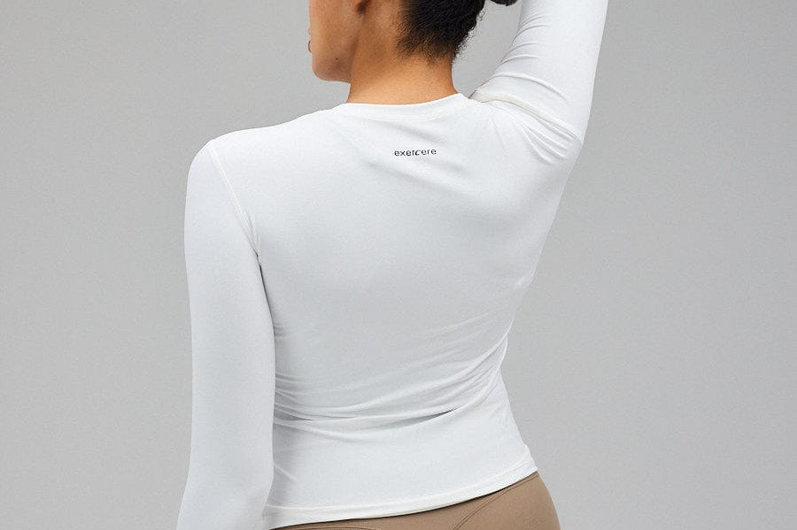 Exercere Tops Neaty Long Sleeve - White