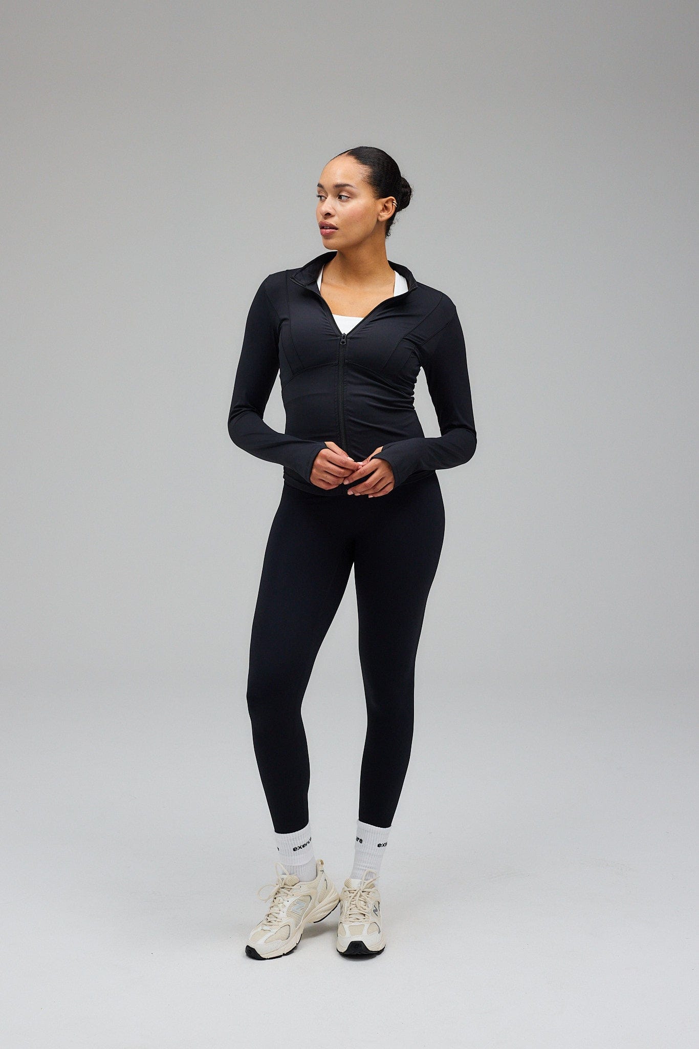 Hyper Zip Blouse - Black | Exercere