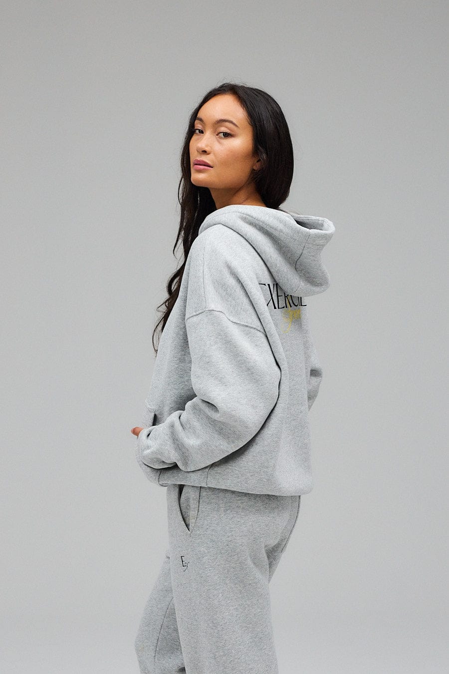 Exercere Blouses Hoodie - Grey Melange