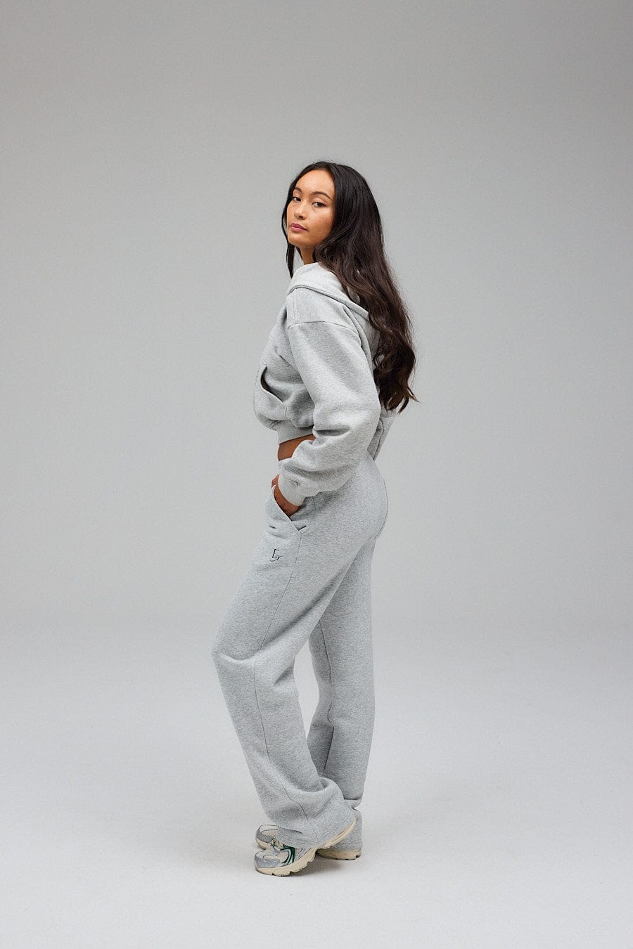 Exercere Sweat Wide Sweatpants - Grey Melange