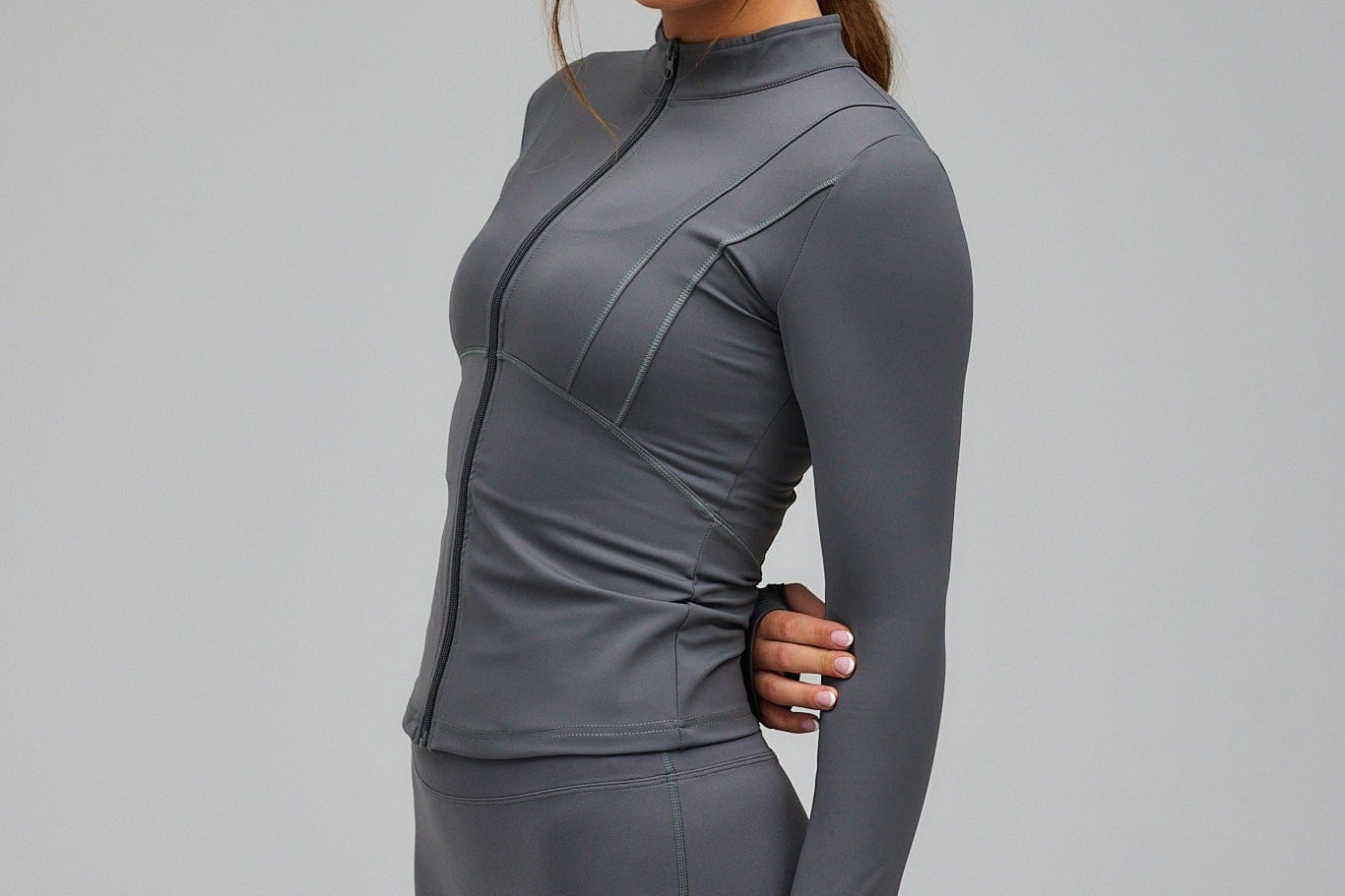 Exercere Blouses Hyper Zip Blouse - Space Grey