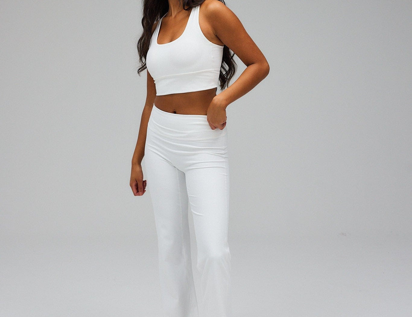 Exercere Tights Flare Yoga Pants - White