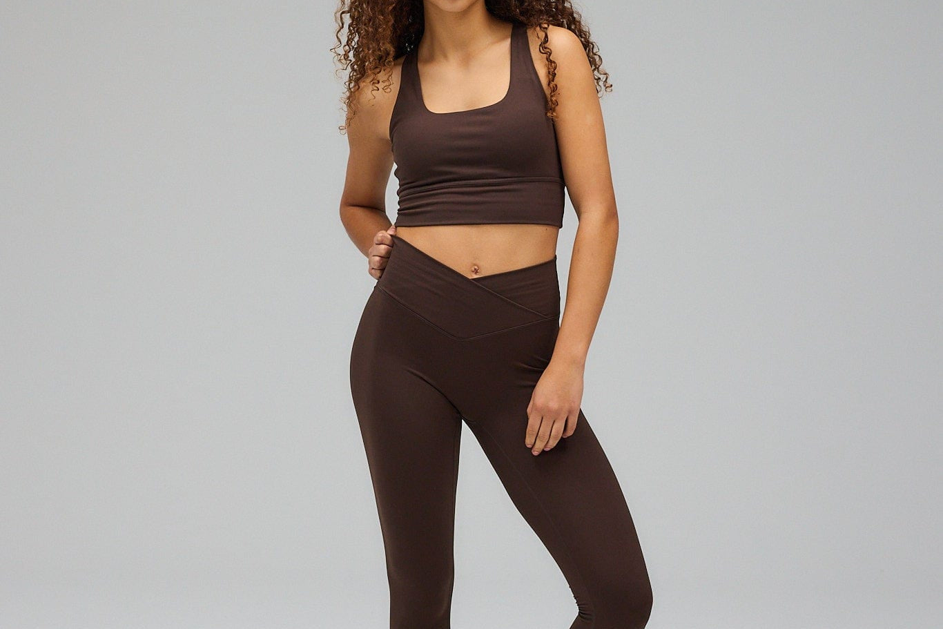 Exercere Tights Wrap Tights - Pecan Brown