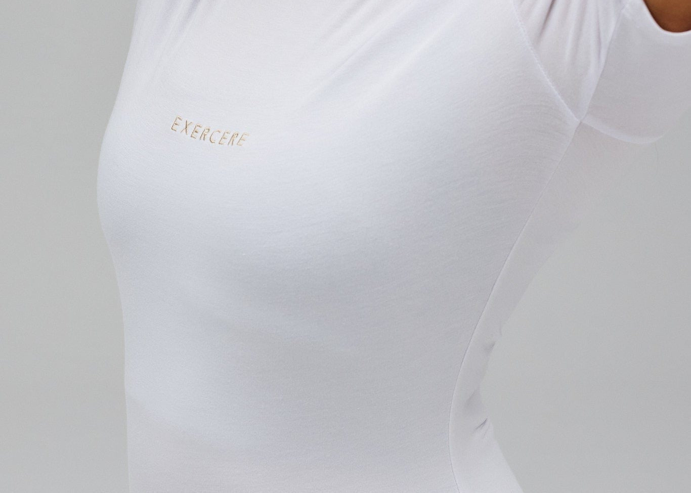 Exercere Tops Jersey T-shirt - Crystal White