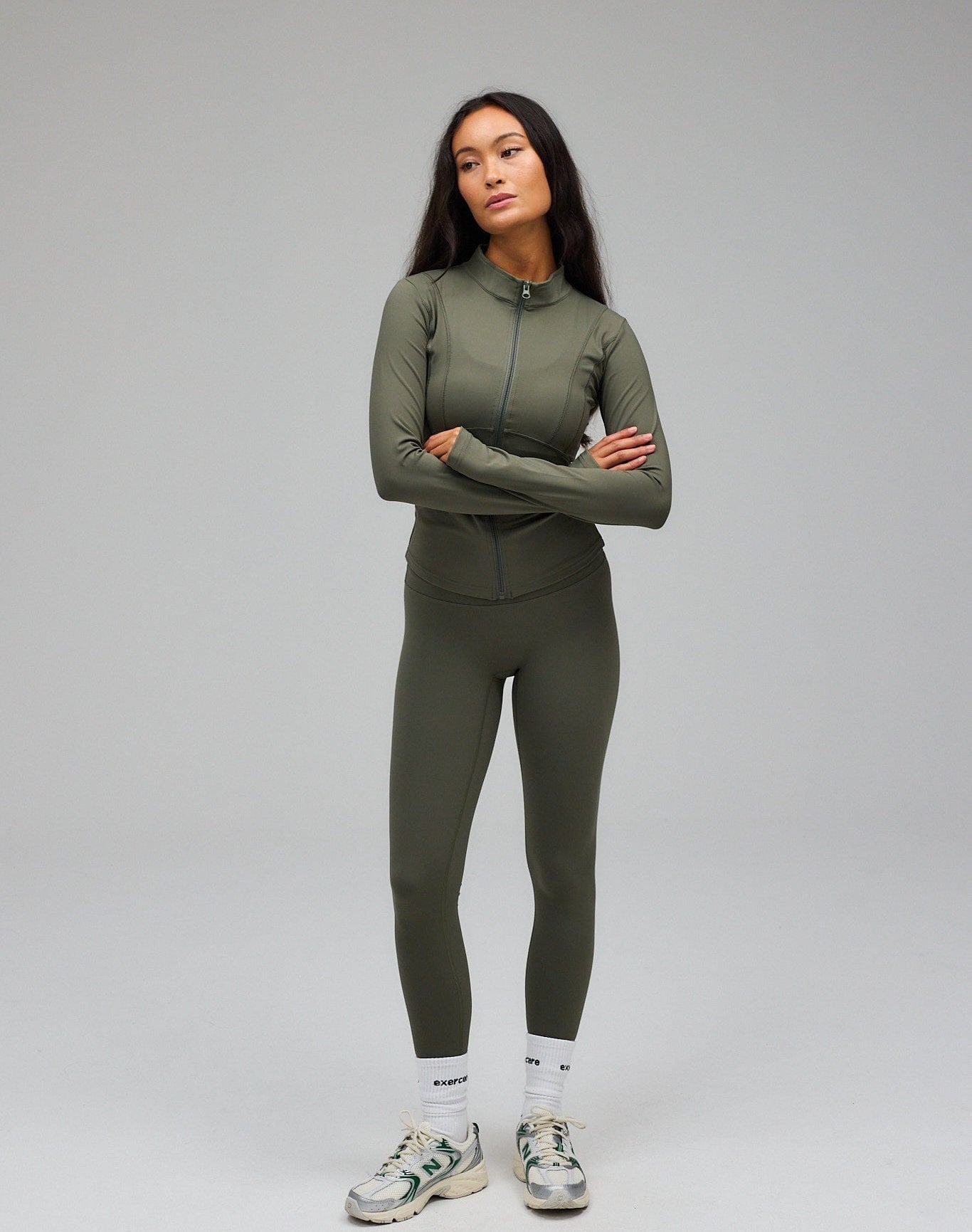 Exercere Blouses Hyper Zip Blouse - Olive Green