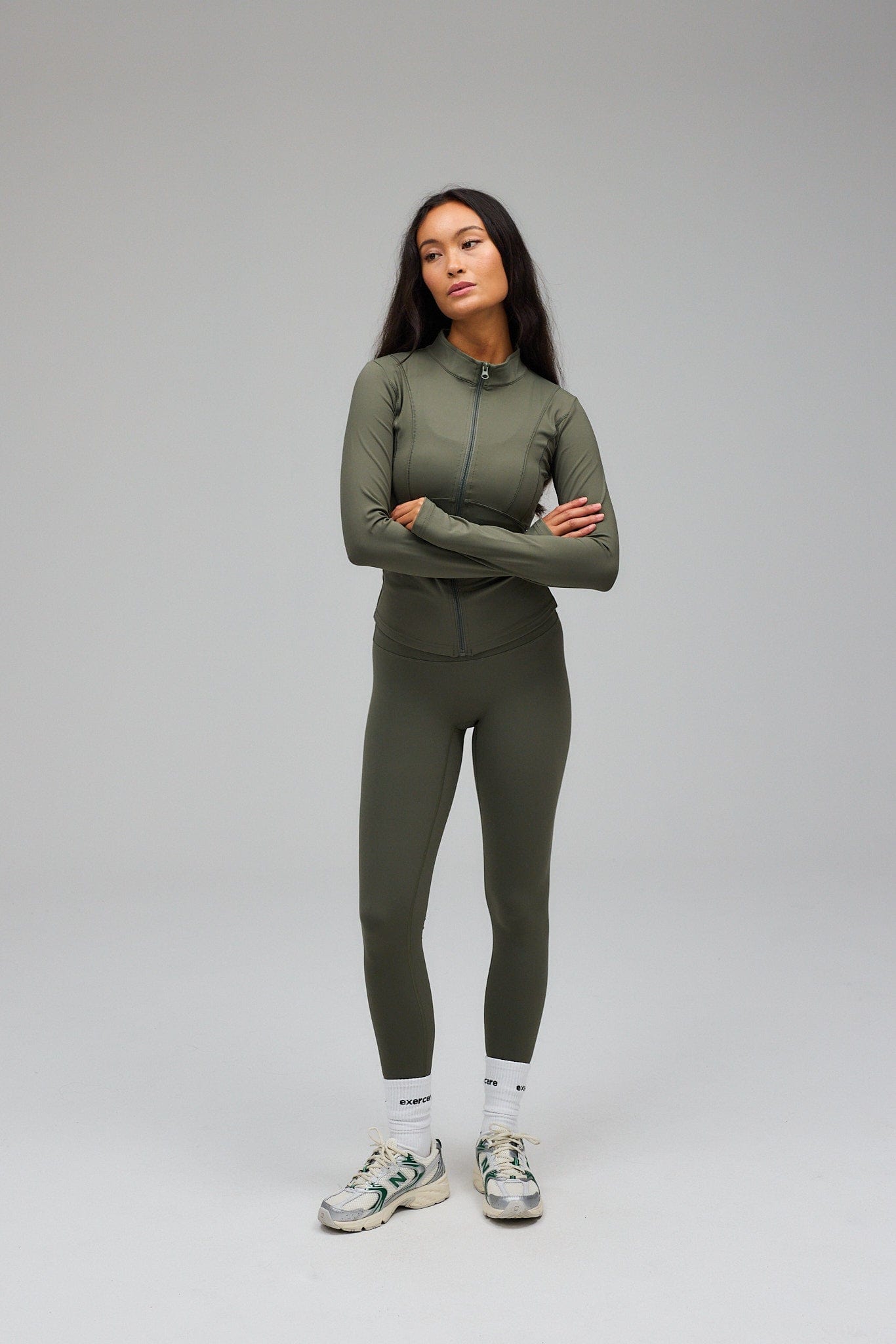 Exercere Blouses Hyper Zip Blouse - Olive Green