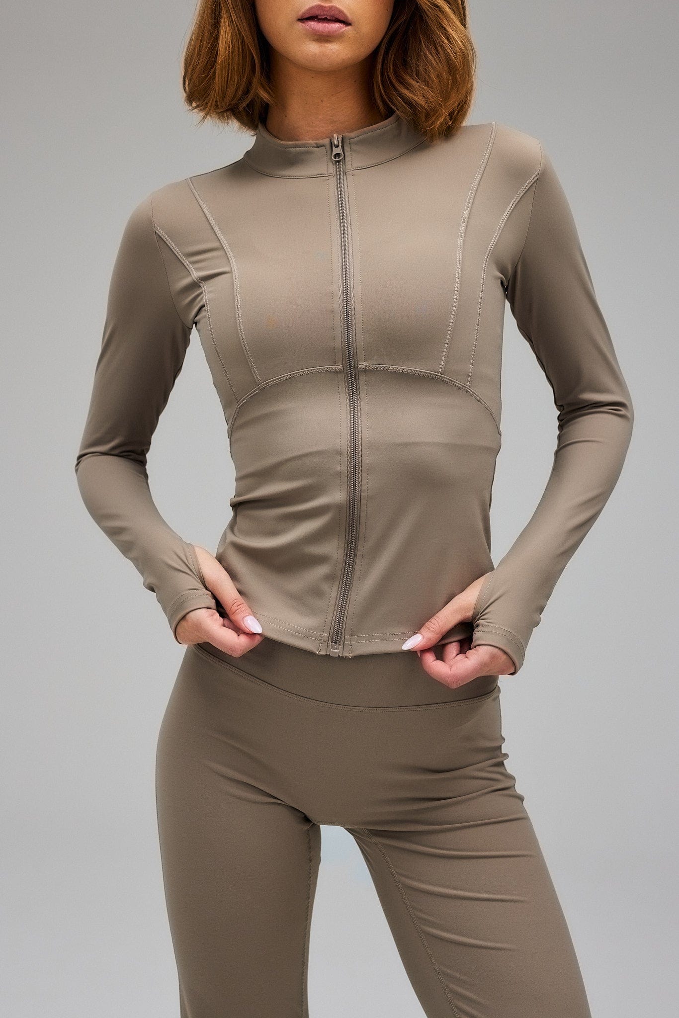 Hyper Zip Blouse - Sand Beige | Exercere – Exercere