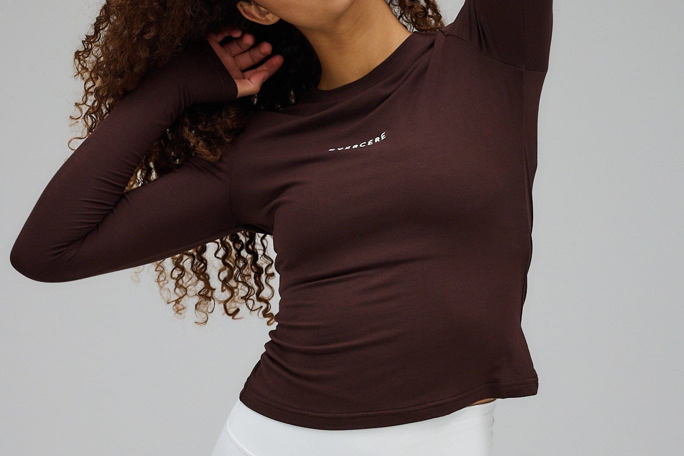Exercere Blouses Jersey Long Sleeve - Coffee