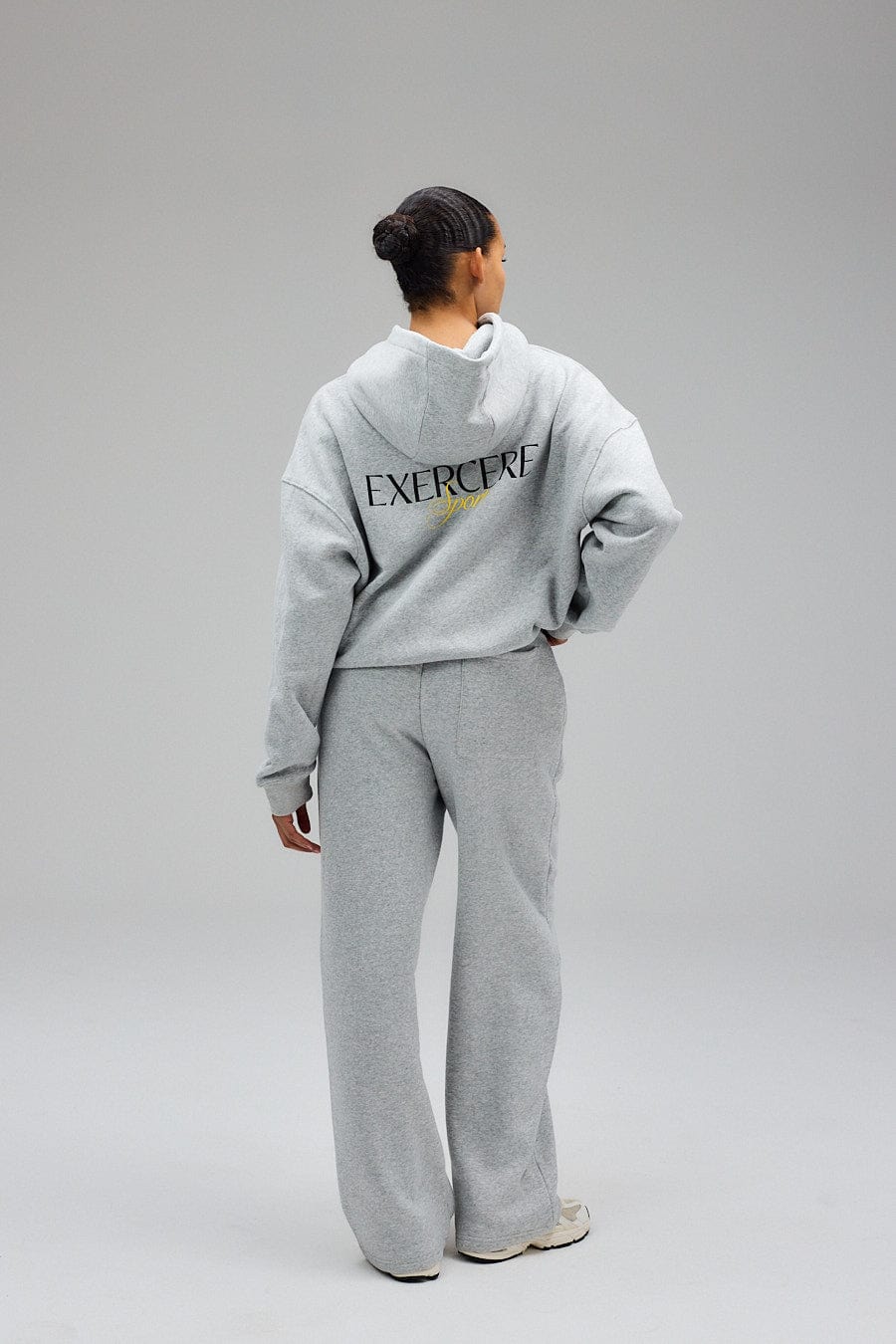Exercere Sweat Wide Sweatpants - Grey Melange