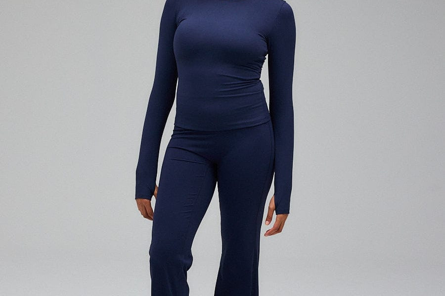 Exercere Tops Neaty Long Sleeve - Navy