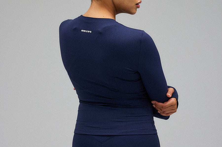 Exercere Tops Neaty Long Sleeve - Navy