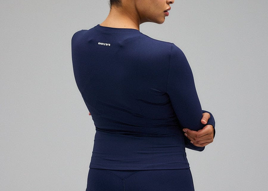 Exercere Tops Neaty Long Sleeve - Navy