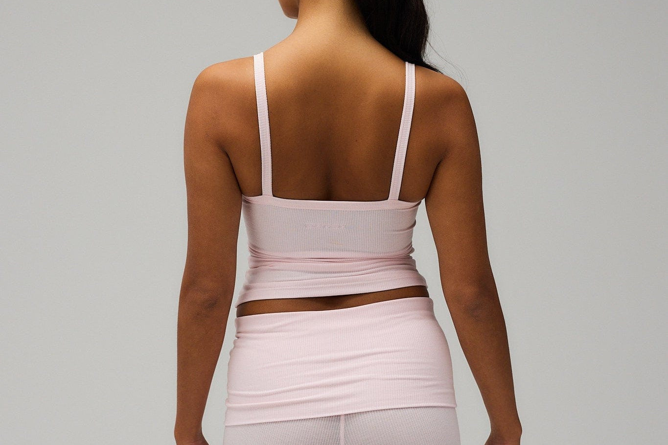 Exercere Shorts Rib Fold Over Shorts - Soft Pink