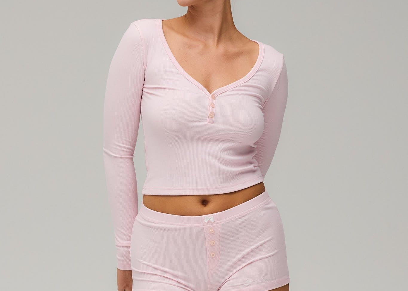 Exercere Rib Long Sleeve Rib Long Sleeve - Soft Pink