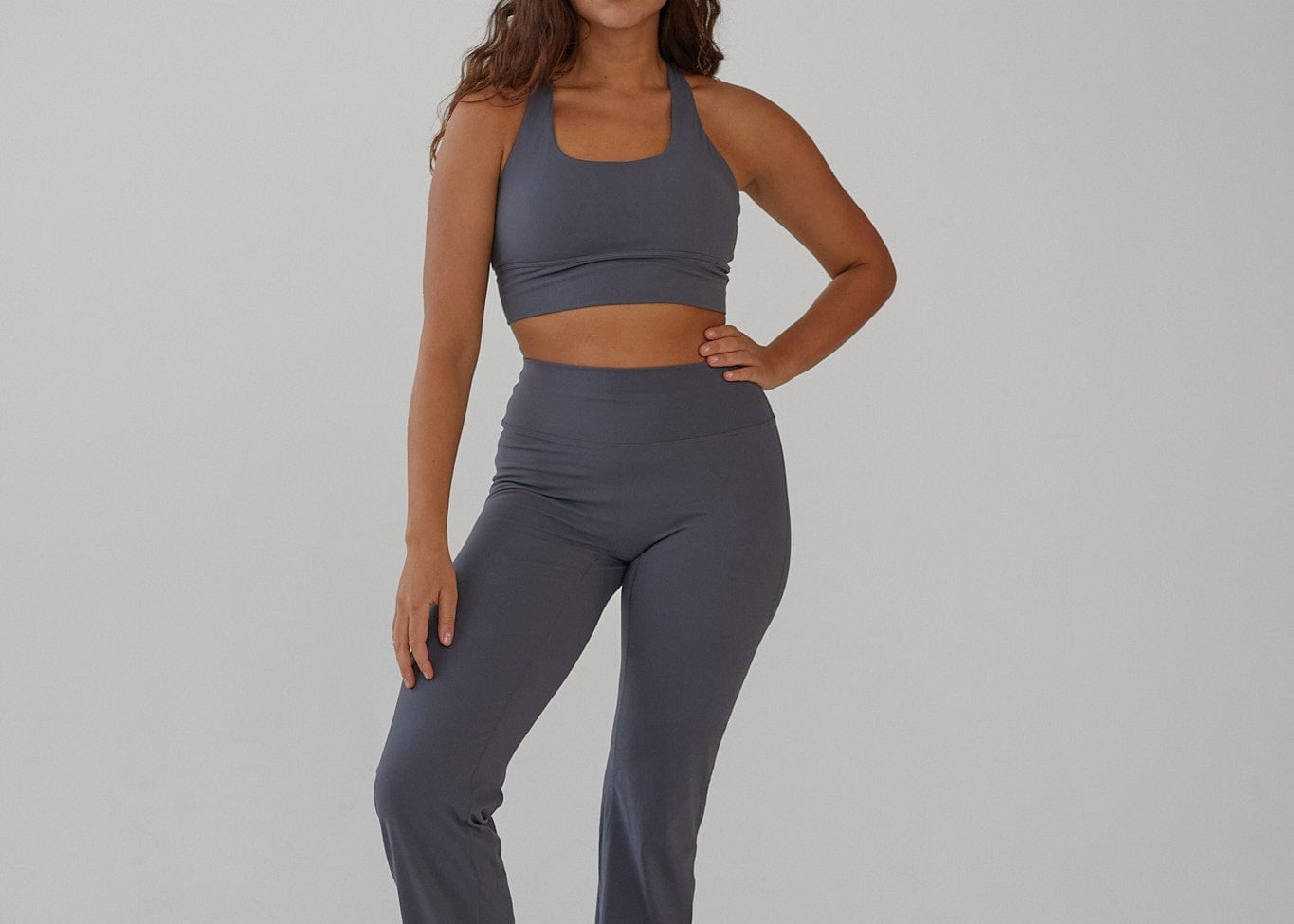 Exercere Tights Flare Yoga Pants - Space Grey