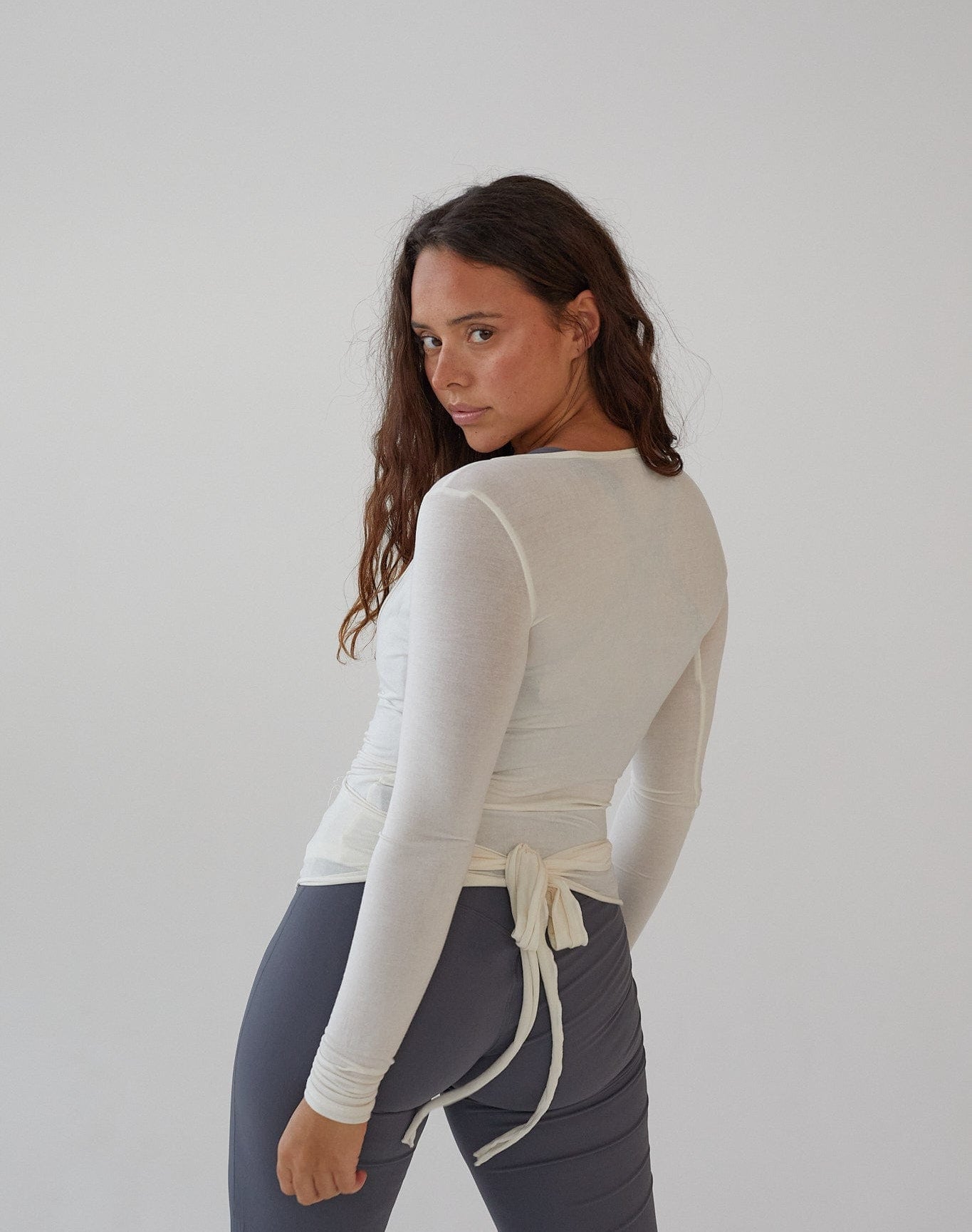 Exercere Blouses Ballet Wrap Blouse - White