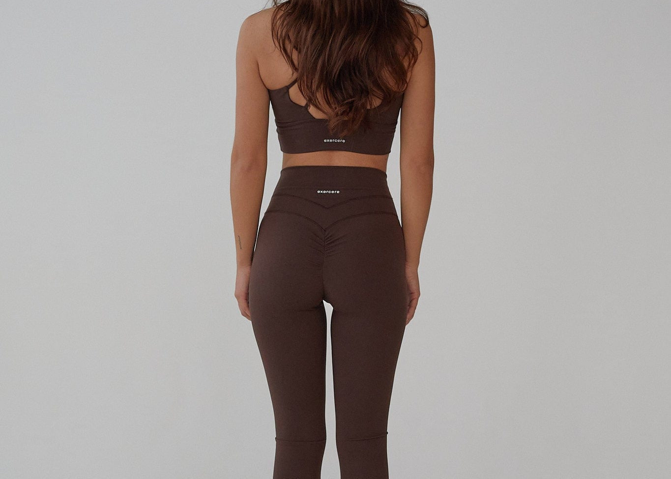 Exercere Tights Sculpt Scrunch Tights - Pecan Brown