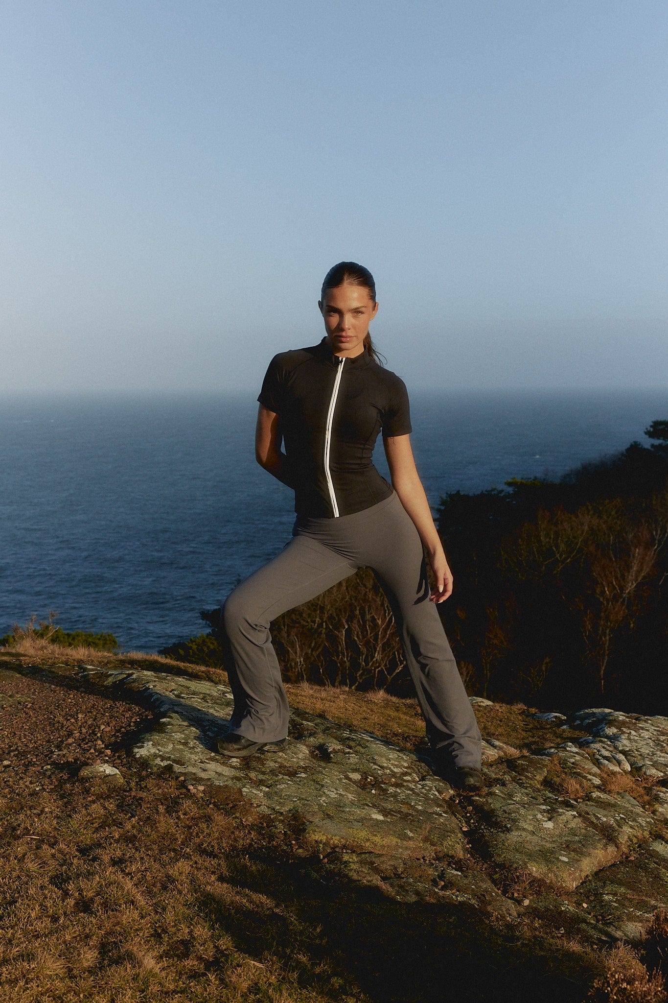 Exercere Tights Flare Yoga Pants - Space Grey