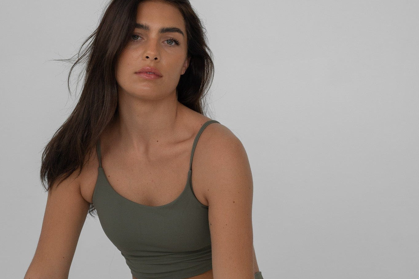 Exercere Tops Neaty Tank Top - Olive Green