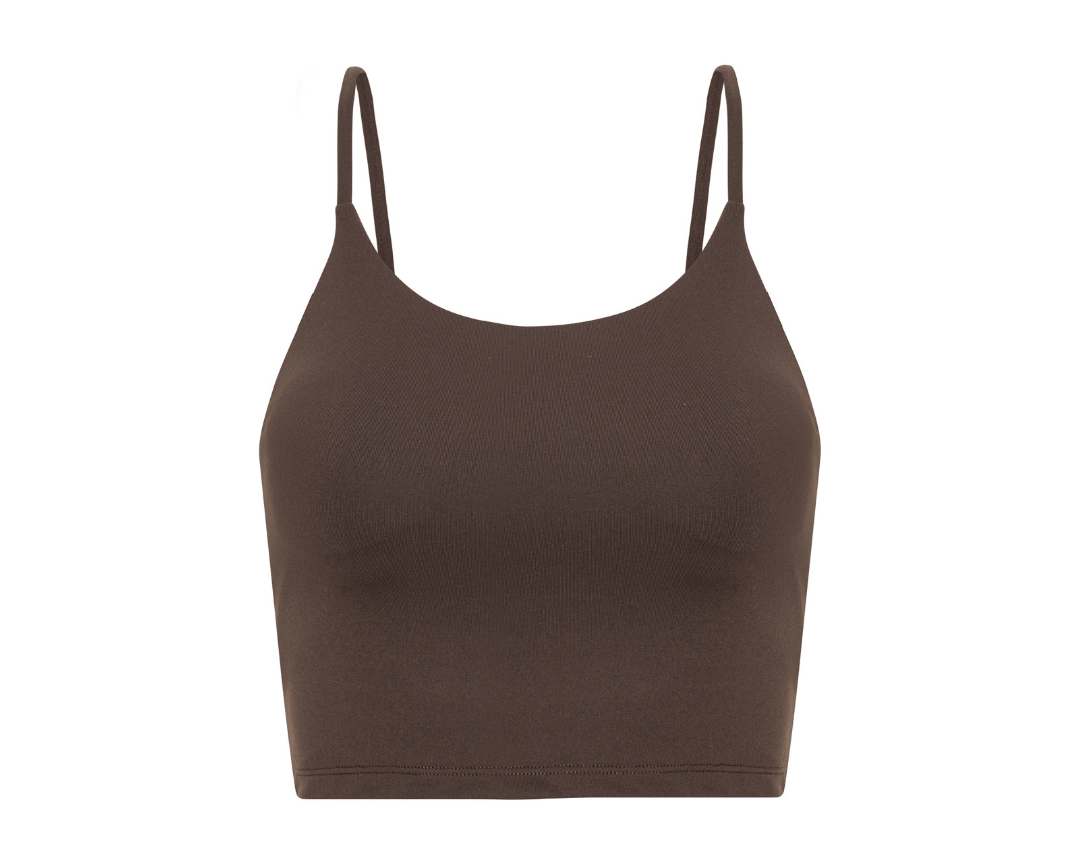 Exercere Tops Neaty Tank Top - Pecan Brown