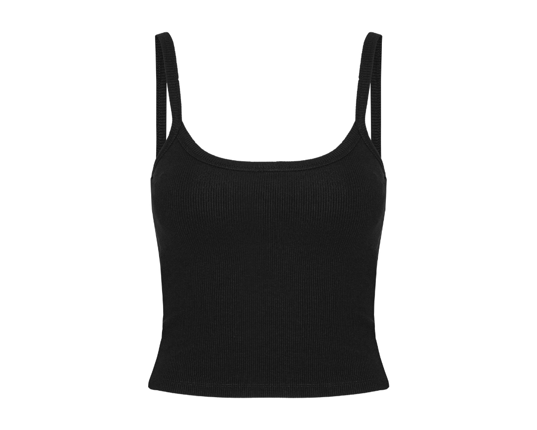 Exercere Tops Rib Tank Top - Black